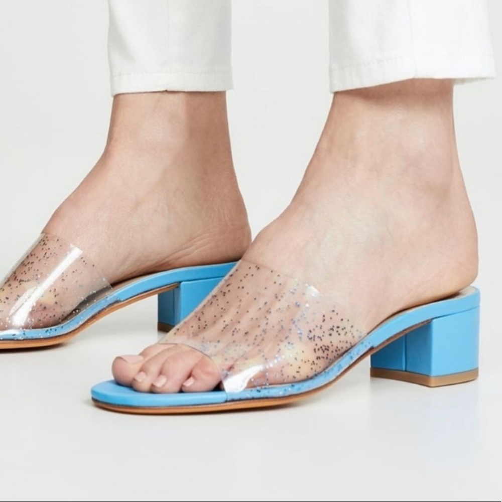 MARYAM NASSIR ZADEH SOPHIE GLITTER SLIDE SANDALS